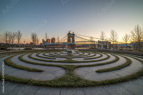 Wallpaper Mural Labyrinth smale park cincinnati ohio Torontodigital.ca