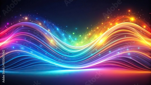 abstract glowing colored wave background with texture and gradient