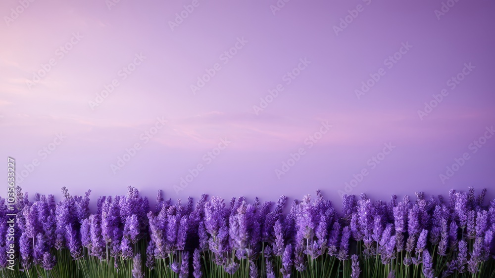 Naklejka premium The lavender pastel purple aesthetic background brings a soothing and serene feel, perfect for any space needing a soft, cute lavender background with a minimal yet beautiful appeal
