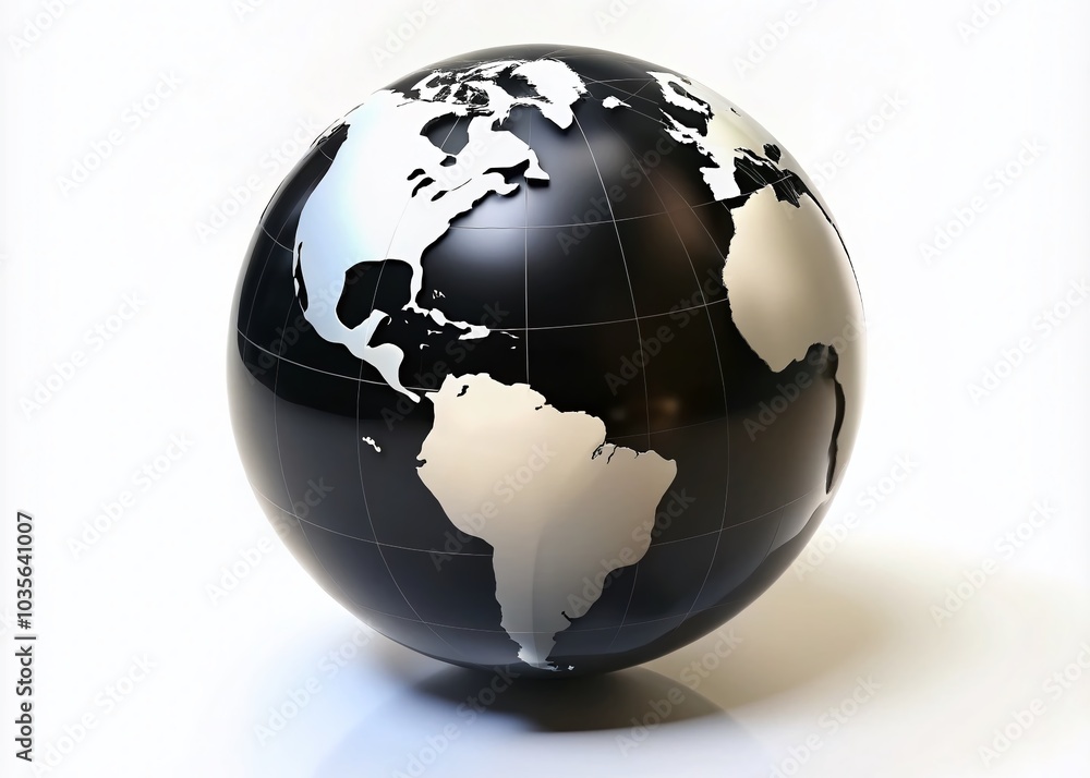 Black Globe Icon on White Background for Minimalist Design and Business Use Black Globe Icon on White Background for Minimalist Design and Business Use