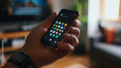 Wallpaper Mural Shattered Connections Spark Digital Magic in Everyday Hands Torontodigital.ca