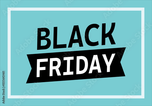 Cartel de fondo azul con título de black friday con etiqueta negra