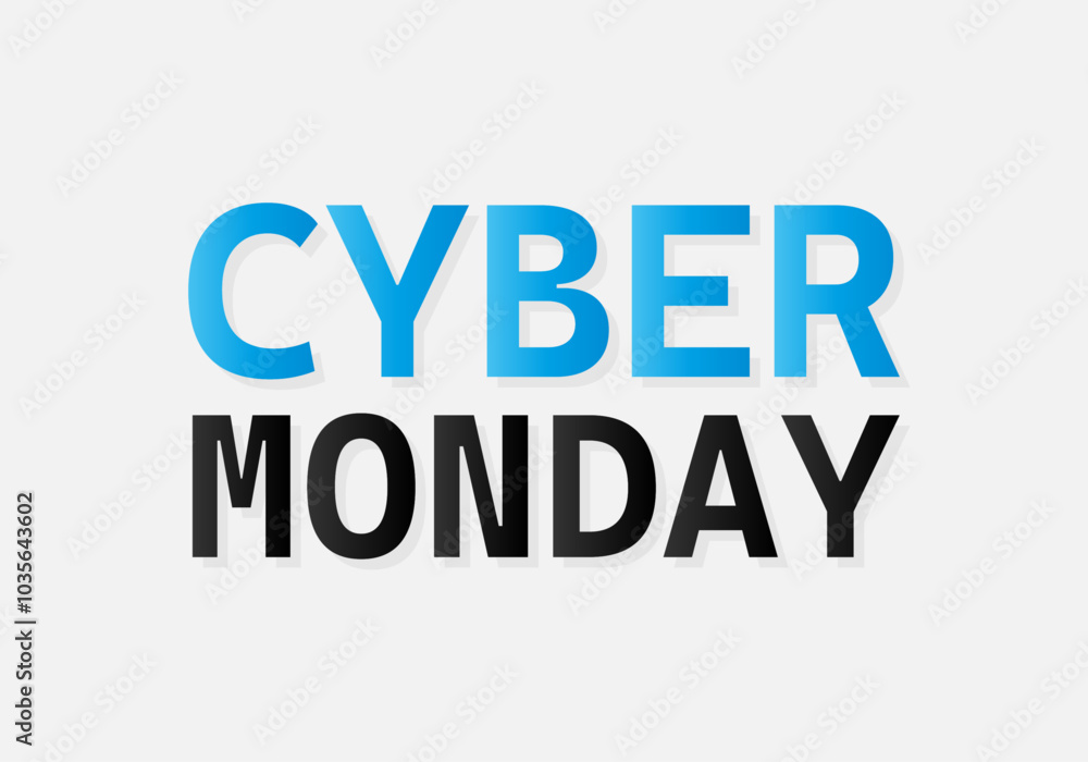 Cartel de cyber monday de degradado azul y negro. Cartel de cyber monday de degradado azul y negro.