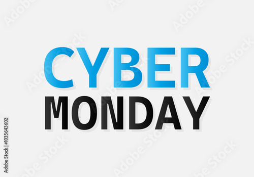 Cartel de cyber monday de degradado azul y negro.