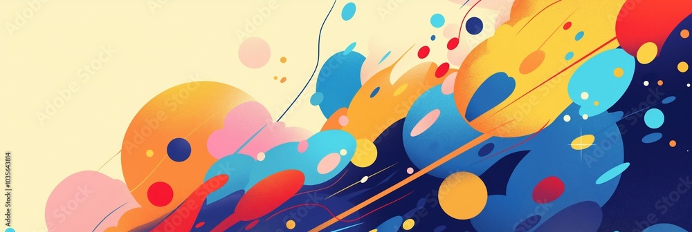 Vibrant abstract art with colorful fluid shapes and dynamic energy Vibrant abstract art with colorful fluid shapes and dynamic energy
