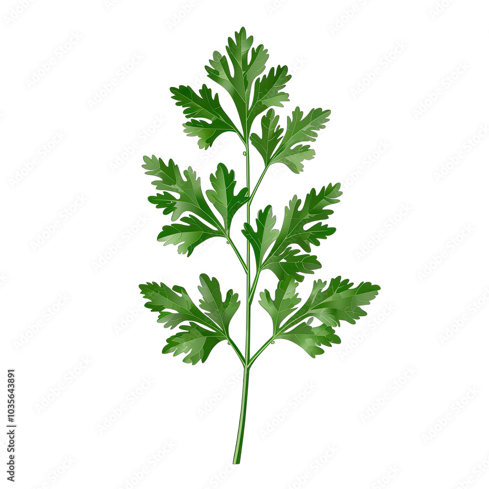 parsley isolated on white background parsley isolated on white background