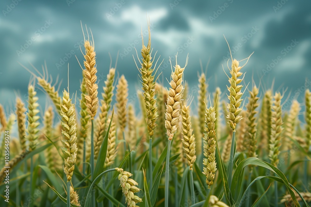 Golden Wheat Fields Under Dramatic Skies Golden Wheat Fields Under Dramatic Skies