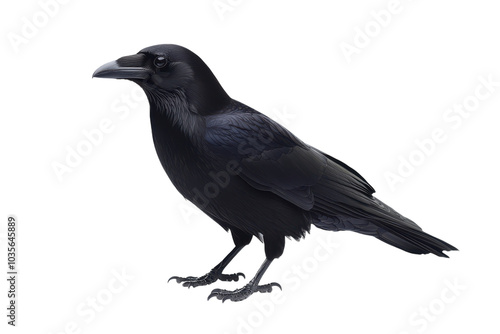 High-Quality Image of a Crow Isolated on a transparent Background Ideal for Use in Graphic Design, Nature Articles, and Educational Materials