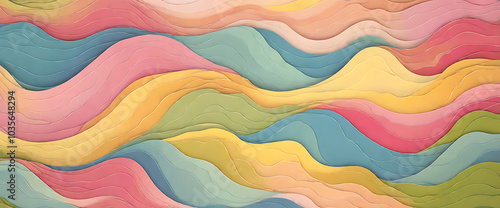 PSD colorful wavy lines watercolor background. ai