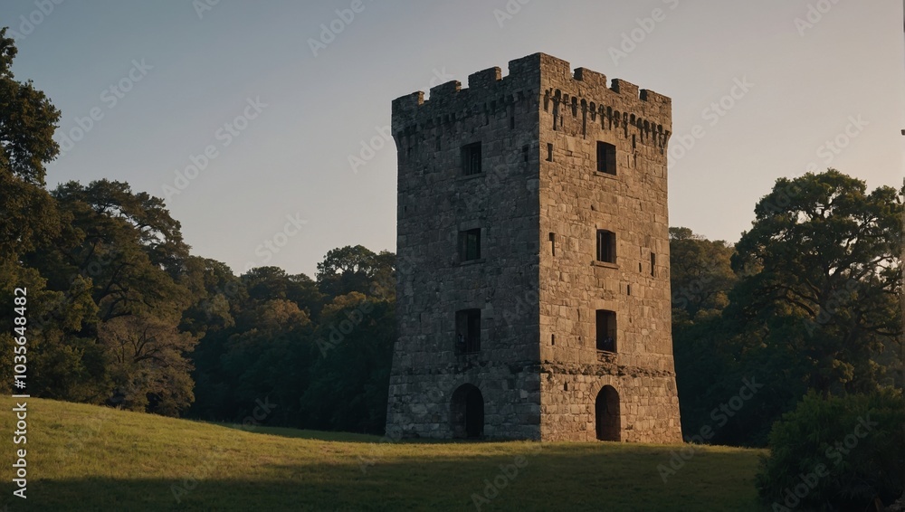 A stunning archer tower that enhances the landscape's natural beauty A stunning archer tower that enhances the landscape's natural beauty
