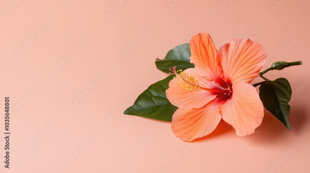 Obraz premium Soft Hibiscus Flower on a Cozy Background
