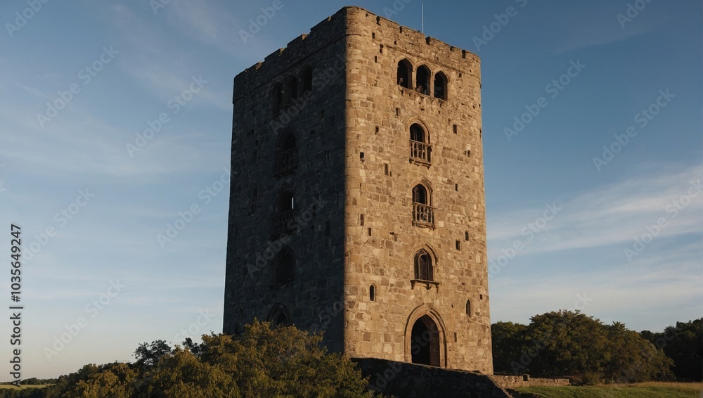 A tranquil archer tower by the lakeside A tranquil archer tower by the lakeside