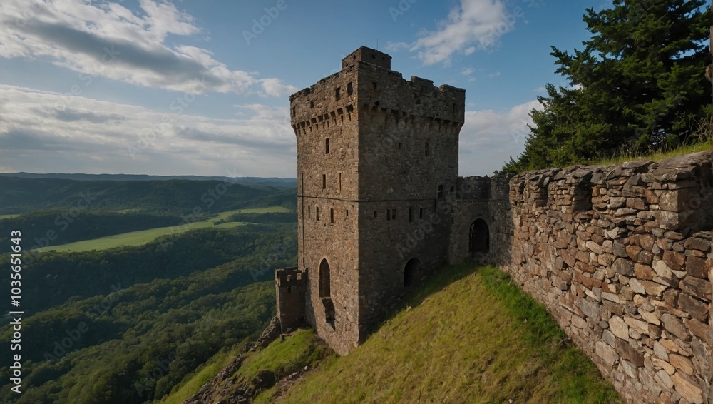 A whimsical archer tower in a fairytale setting enchants all who visit A whimsical archer tower in a fairytale setting enchants all who visit