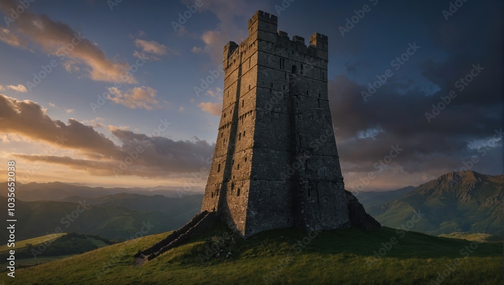 A whimsical archer tower in a magical setting A whimsical archer tower in a magical setting