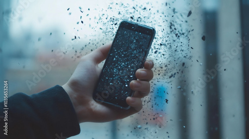 Wallpaper Mural Shattered Connections Spark Digital Magic in Everyday Hands Torontodigital.ca