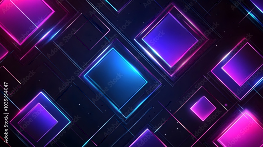 A vibrant vector background featuring neon blue and purple squares arranged in an intricate pattern, creating a futuristic and dynamic design A vibrant vector background featuring neon blue and purple squares arranged in an intricate pattern, creating a futuristic and dynamic design