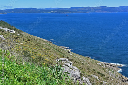 Capo di Finisterre e fine del Cammino di Santiago di Compostela, provincia di coruña, galizia, spagna,  photo