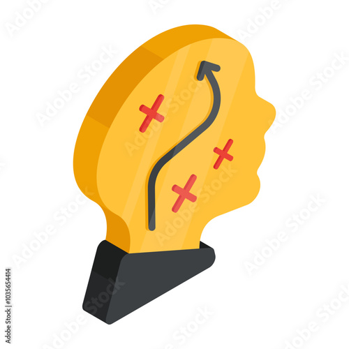 A unit design icon of mind strategy 

