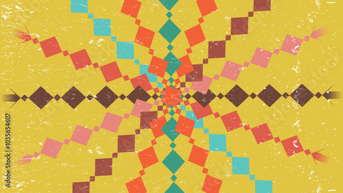 Vintage Mandala Landscape Background 
