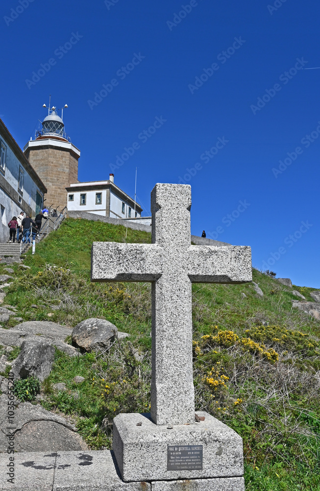 Capo e Faro di Finisterre e fine del Cammino di Santiago di Compostela, provincia di coruña, galizia, spagna, Capo e Faro di Finisterre e fine del Cammino di Santiago di Compostela, provincia di coruña, galizia, spagna,