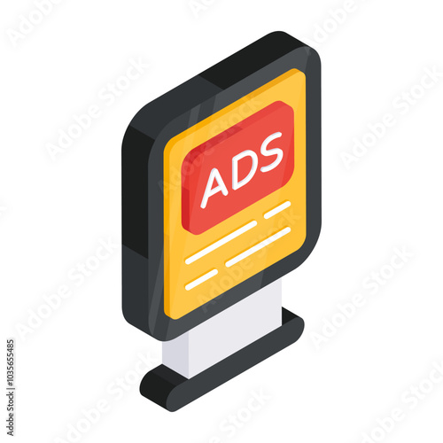 Premium download icon of ad board