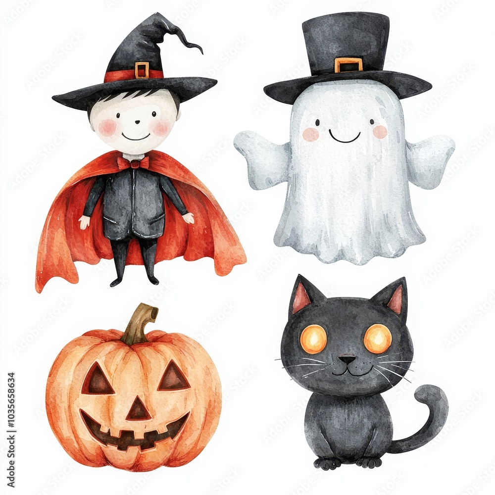 Halloween Clipart Pack with Festive Characters and Symbols Halloween Clipart Pack with Festive Characters and Symbols