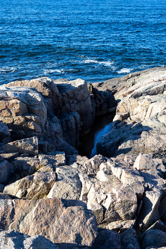 A crevice in the rocks