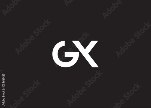 GX letter logo and initial logo design
