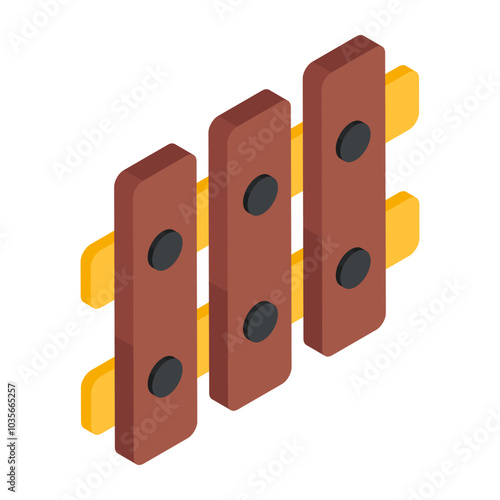 An editable design icon of fence  

