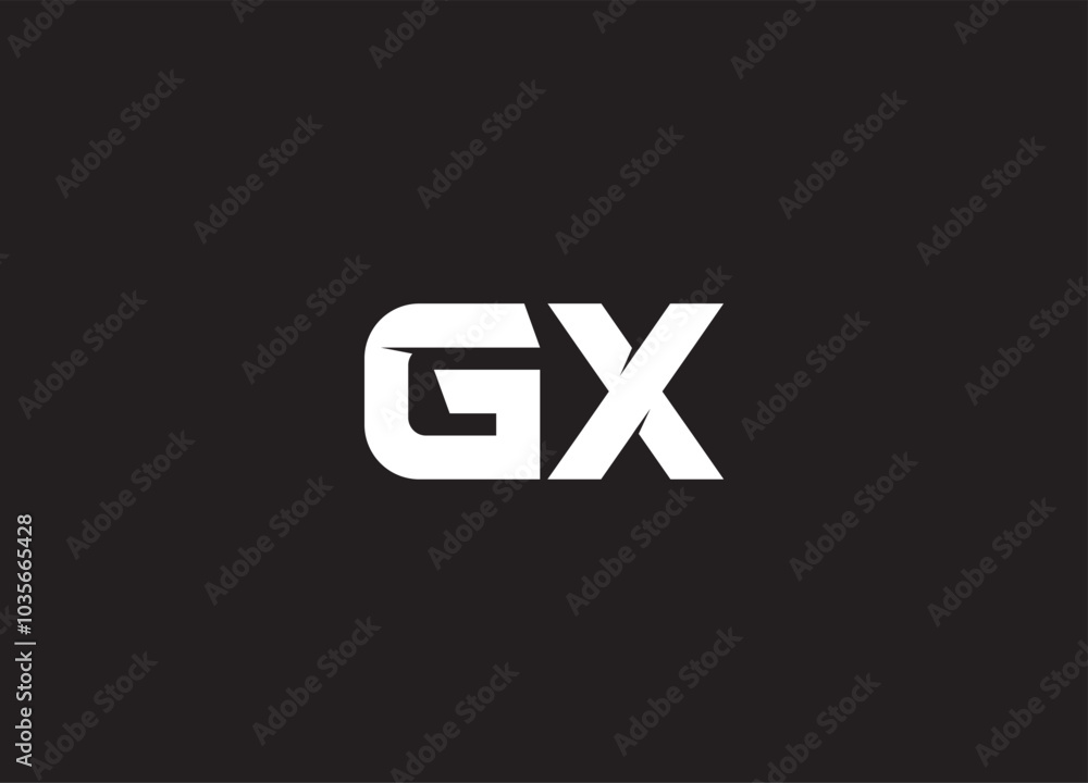 Obraz premium GX letter logo and initial logo design