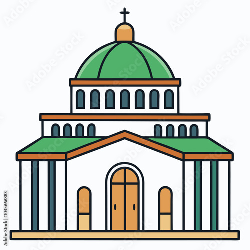 Orthodox Judaism, religious building Vector different religious temples catholicism