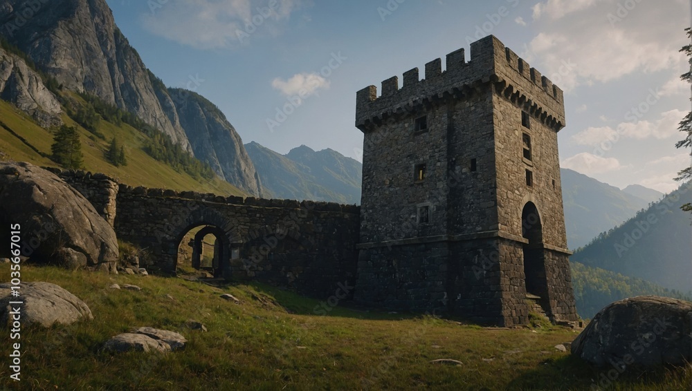 An enchanting archer tower hidden in the forest invites discovery An enchanting archer tower hidden in the forest invites discovery