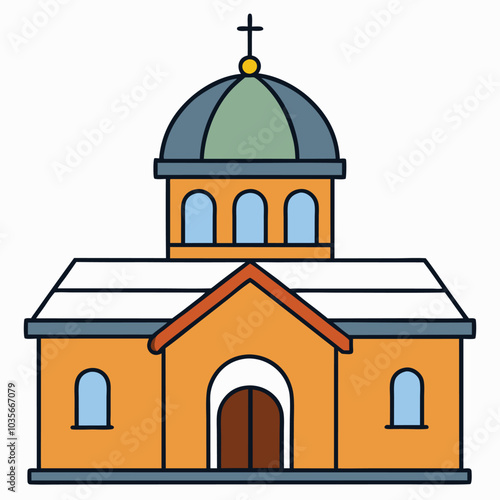 Orthodox Judaism, religious building Vector different religious temples catholicism