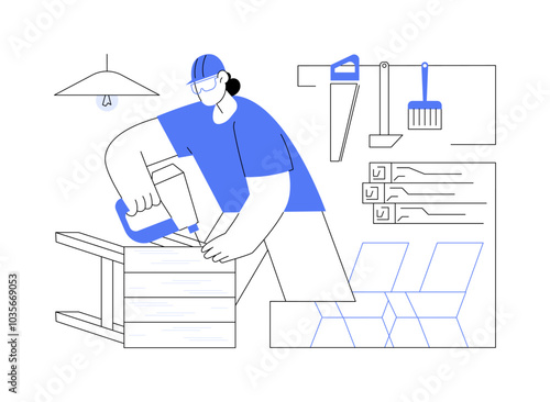 DIY furniture isolated cartoon vector illustrations.