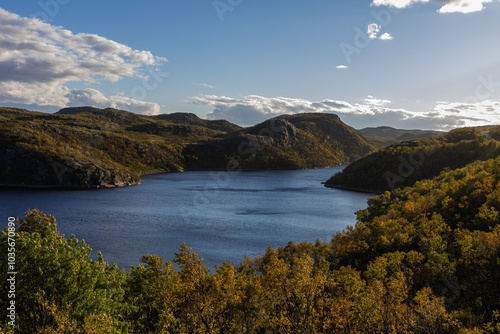 lake and mountains