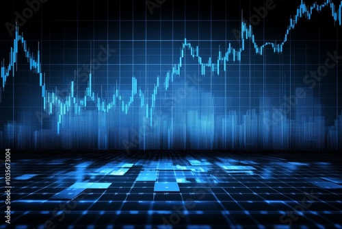 Wallpaper Mural Overlayed graphs and bars on a white background. Concept of technology and data analysis. 3D rendering. Torontodigital.ca