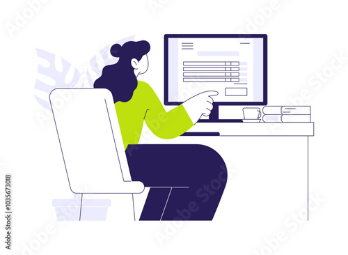 Invoice abstract concept vector illustration.