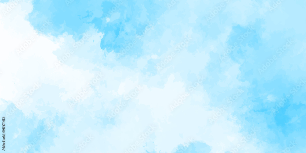 Abstract background with panorama of blue sky and white cloud nature design. horizon spring morning sky with clouds background. hand painted watercolor shades sky clouds. Abstract background with panorama of blue sky and white cloud nature design. horizon spring morning sky with clouds background. hand painted watercolor shades sky clouds.