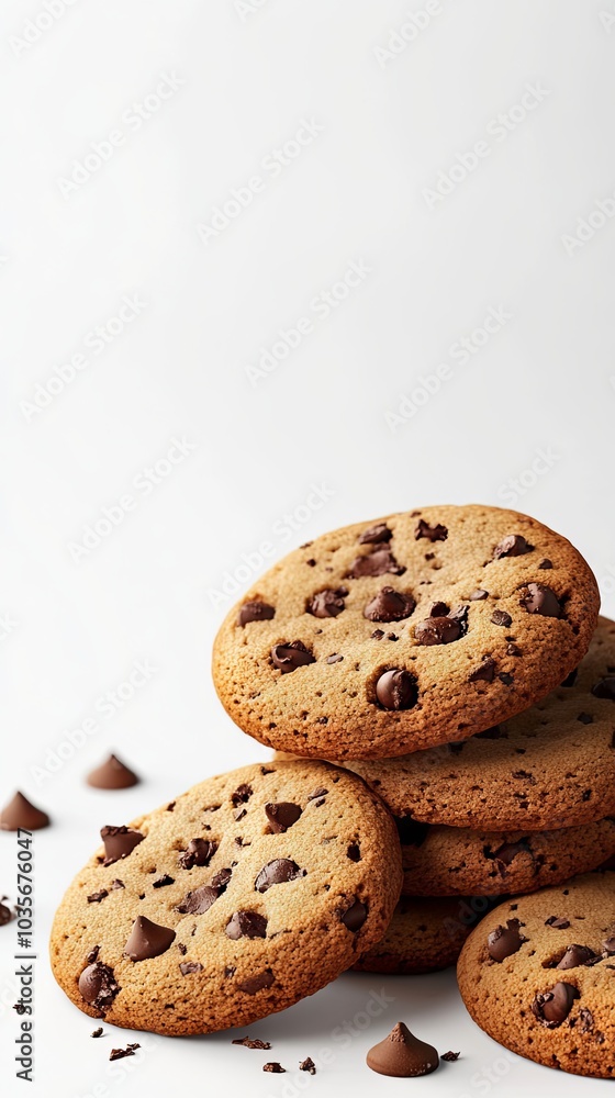 Close Up of Delicious Chocolate Chip Cookies Close Up of Delicious Chocolate Chip Cookies