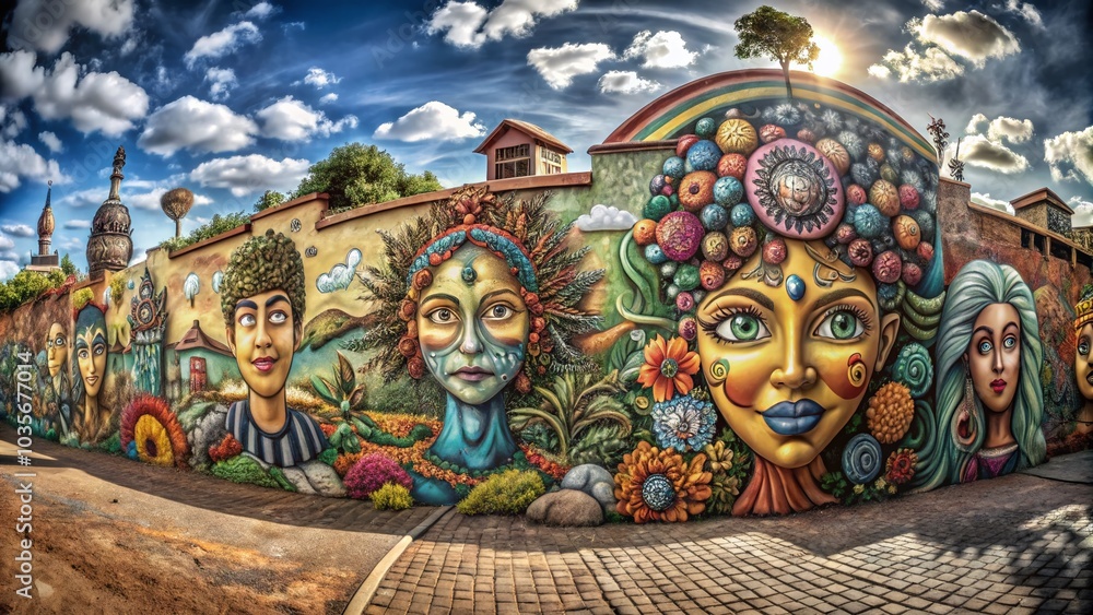 Creative Hand-Drawn Doodle Heads Collection for Unique Artistic Expressions in Panoramic Photography Creative Hand-Drawn Doodle Heads Collection for Unique Artistic Expressions in Panoramic Photography