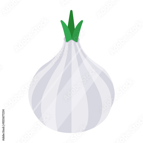 Modern design icon of garlic 

