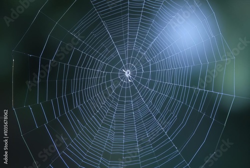 _ - A long exposure shot of a cobweb, creating a ghostly trail o photo