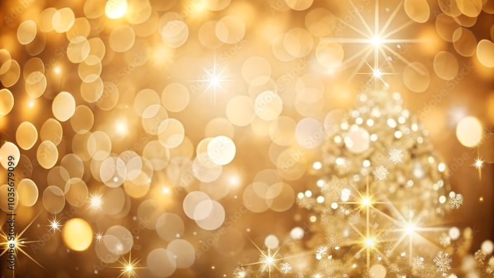 Christmas gold background with glitter sparkle and bokeh effect can be used for greeting card design, banner social media template. Winter collection festive seasonal illustrations in realistic style. Christmas gold background with glitter sparkle and bokeh effect can be used for greeting card design, banner social media template. Winter collection festive seasonal illustrations in realistic style.