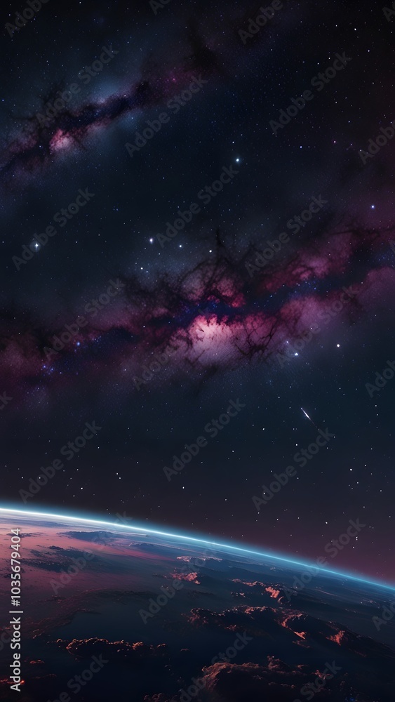 Fototapeta premium Exploring the Universe: Colorful Designs of Stars and Nebulae