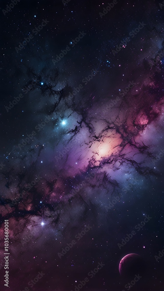 Cosmic Night Sky: Beautiful Abstract Art of Stars and Galaxies Cosmic Night Sky: Beautiful Abstract Art of Stars and Galaxies