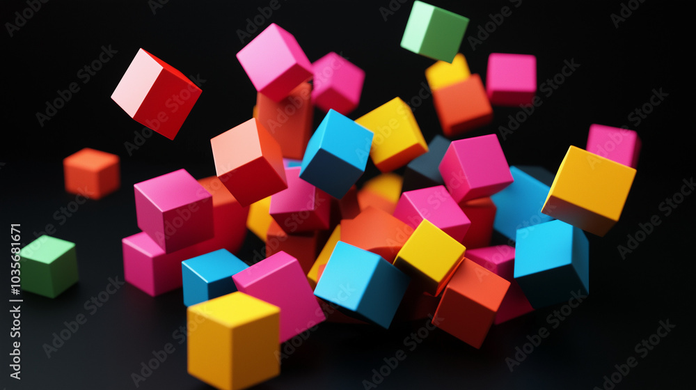 Obraz premium abstract colorful cubes background