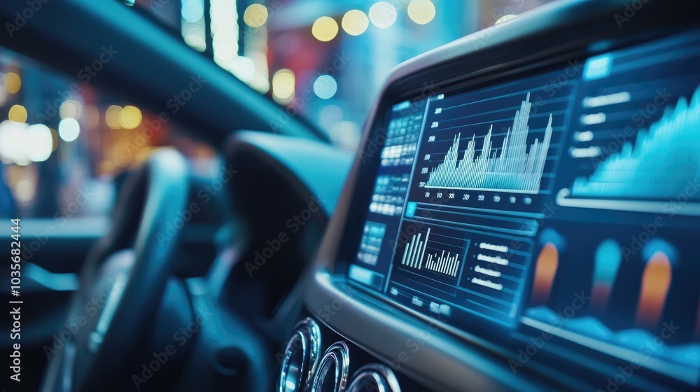 Naklejka premium Marketing Team Analyzing Data on Digital Dashboard