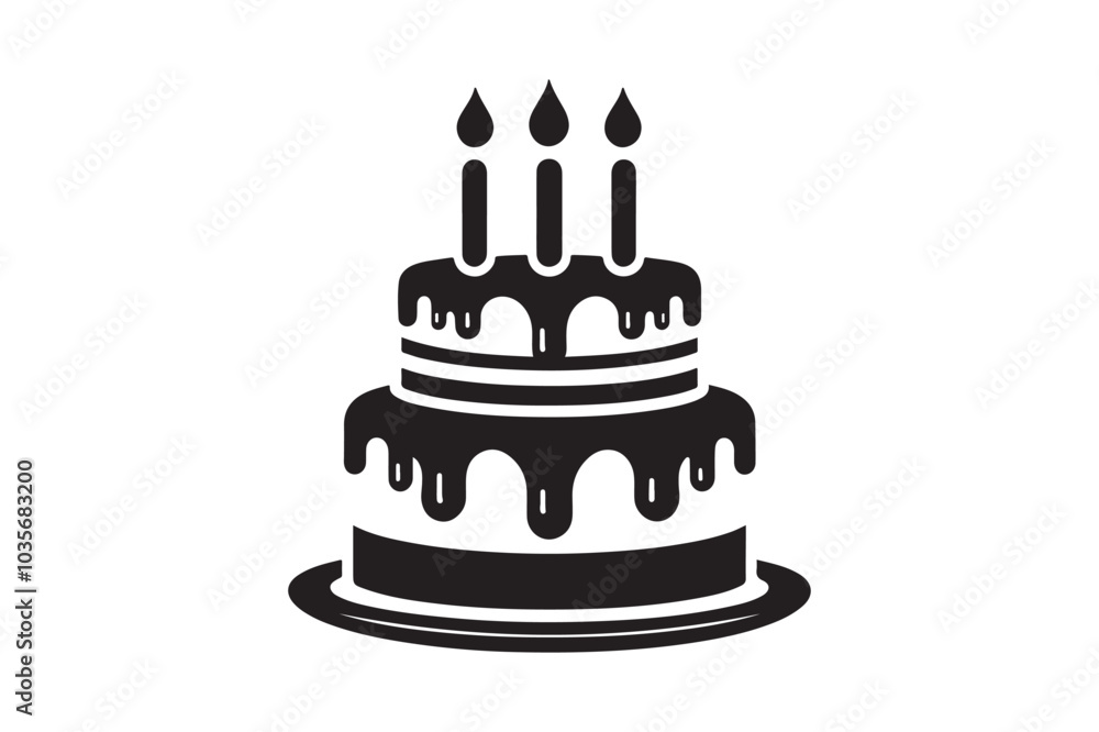 Birthday Cake silhouette vector 60.eps Birthday Cake silhouette vector 60.eps