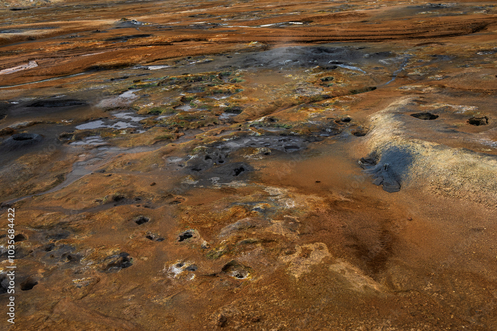 nature sceneries inside the Namaskard geothermal area, Iceland nature sceneries inside the Namaskard geothermal area, Iceland