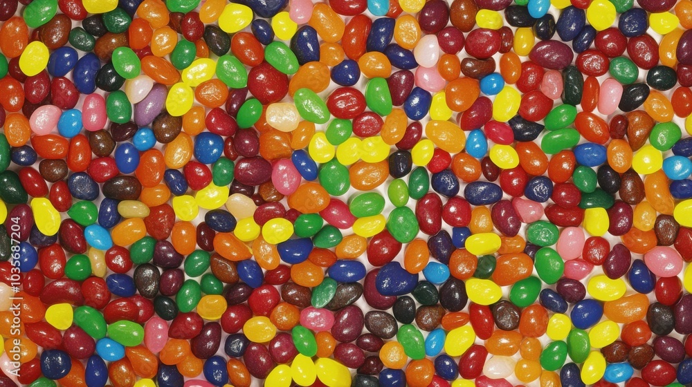 A background completely packed with jelly beans in assorted colors, tightly arranged to create a bright, sugary, and playful surface. A background completely packed with jelly beans in assorted colors, tightly arranged to create a bright, sugary, and playful surface.